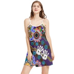 Authentic Aboriginal Art - Discovering Your Dreams Summer Frill Dress