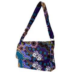 Authentic Aboriginal Art - Discovering Your Dreams Full Print Messenger Bag (L)