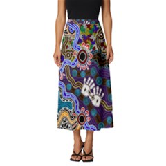 Authentic Aboriginal Art - Discovering Your Dreams Classic Midi Chiffon Skirt