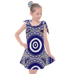 Authentic Aboriginal Art - Gathering Kids  Tie Up Tunic Dress by hogartharts