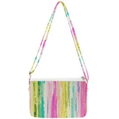 Colorful Streaked Stripes Double Gusset Crossbody Bag