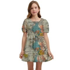 Golf Course Par Green Kids  Short Sleeve Dolly Dress by Proyonanggan