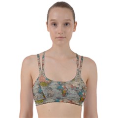 Circular Concentric Radial Symmetry Abstract Line Them Up Sports Bra by Proyonanggan