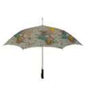 Vintage World Map Straight Umbrellas View3