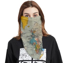 Vintage World Map Face Covering Bandana (triangle) by Proyonanggan