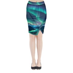 Triangle Pattern Design Cute Midi Wrap Pencil Skirt