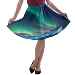 Valentines Day Heart Pattern Love A-line Skater Skirt