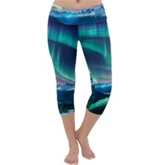 Valentines Day Heart Pattern Love Capri Yoga Leggings