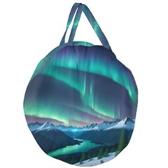 Aurora Borealis Giant Round Zipper Tote by Ndabl3x