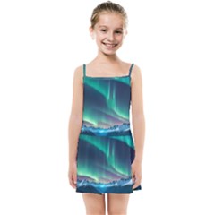 Aurora Borealis Kids  Summer Sun Dress by Ndabl3x