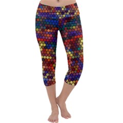 Pattern Dots Wallpaper Seamless Pattern Capri Yoga Leggings