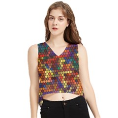 Pattern Dots Wallpaper Seamless Pattern V-neck Cropped Tank Top