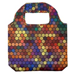 Zig Zag Pattern Geometric Design Premium Foldable Grocery Recycle Bag by Ndabl3x