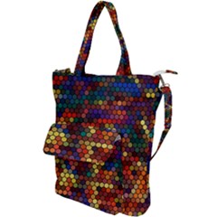 Flower Retro Funky Psychedelic Shoulder Tote Bag by Ndabl3x