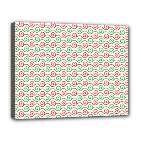 Pattern Flowers Geometric Canvas 14  X 11  (stretched)
