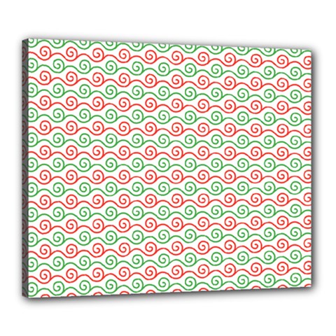 Pattern Flowers Geometric Canvas 24  X 20  (stretched)
