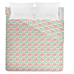 Background Pattern Leaves Texture Duvet Cover Double Side (queen Size) by Ndabl3x