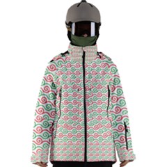 Background Pattern Leaves Texture Men s Zip Ski And Snowboard Waterproof Breathable Jacket by Ndabl3x