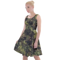 Camouflage Military Knee Length Skater Dress