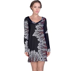 Abstract City Retro Sunset Night Long Sleeve Nightdress