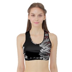 Aesthetic Outer Space Cartoon Art Sports Bra With Border