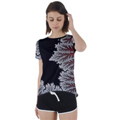 Abstract City Retro Sunset Night Short Sleeve Open Back T-shirt by Bedest