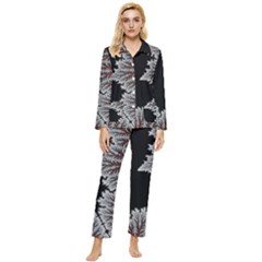 Abstract City Retro Sunset Night Womens  Long Sleeve Velvet Pocket Pajamas Set by Bedest
