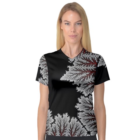 Foroest Nature Trippy V-neck Sport Mesh T-shirt by Bedest