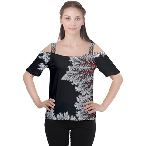 Foroest Nature Trippy Cutout Shoulder T-shirt by Bedest