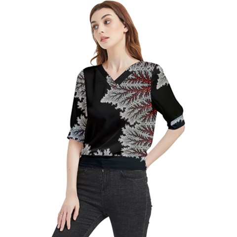 Foroest Nature Trippy Quarter Sleeve Blouse by Bedest