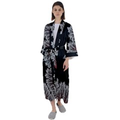 Abstract Complex Fractal Math Maxi Satin Kimono by Bedest