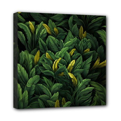 Banana Leaves Mini Canvas 8  X 8  (stretched) by goljakoff