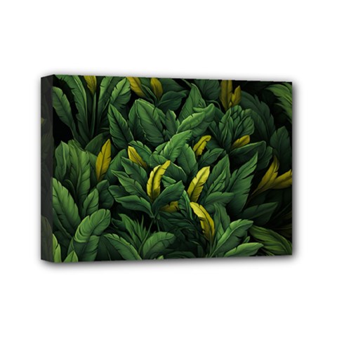 Banana Leaves Mini Canvas 7  X 5  (stretched) by goljakoff