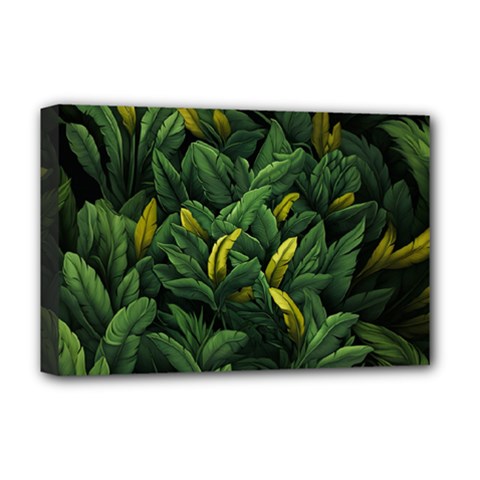 Banana Leaves Deluxe Canvas 18  X 12  (stretched)