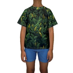 Banana Leaves Kids  Short Sleeve Swimwear