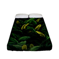 Banana Leaves Fitted Sheet (full/ Double Size) by goljakoff