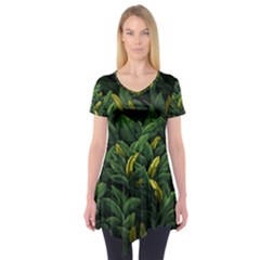 Banana leaves Short Sleeve Tunic 