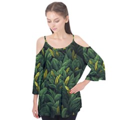 Banana leaves Flutter Sleeve T-Shirt 