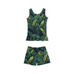 Banana Leaves Kids  Boyleg Swimsuit