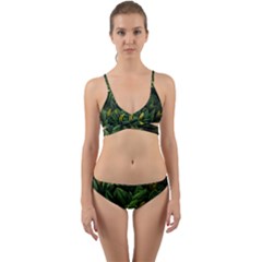 Banana Leaves Wrap Around Bikini Set