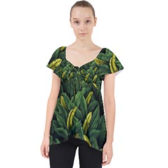 Banana Leaves Lace Front Dolly Top