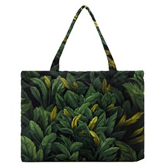 Banana Leaves Zipper Medium Tote Bag by goljakoff