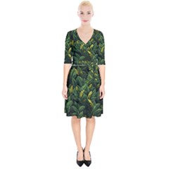 Banana leaves Wrap Up Cocktail Dress