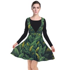 Banana leaves Plunge Pinafore Dress