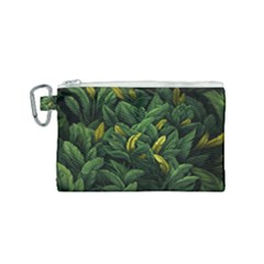 Banana Leaves Canvas Cosmetic Bag (small) by goljakoff