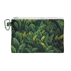 Banana Leaves Canvas Cosmetic Bag (large)