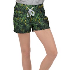 Banana Leaves Women s Velour Lounge Shorts