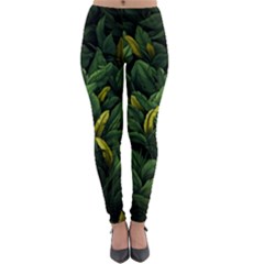 Banana Leaves Lightweight Velour Leggings