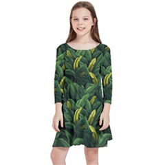 Banana leaves Kids  Quarter Sleeve Skater Dress