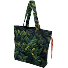 Banana Leaves Drawstring Tote Bag